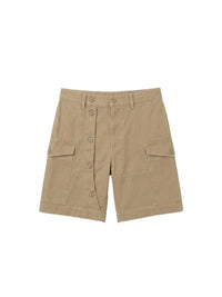 Short Meunier à boutonnière asymétrique - Beige