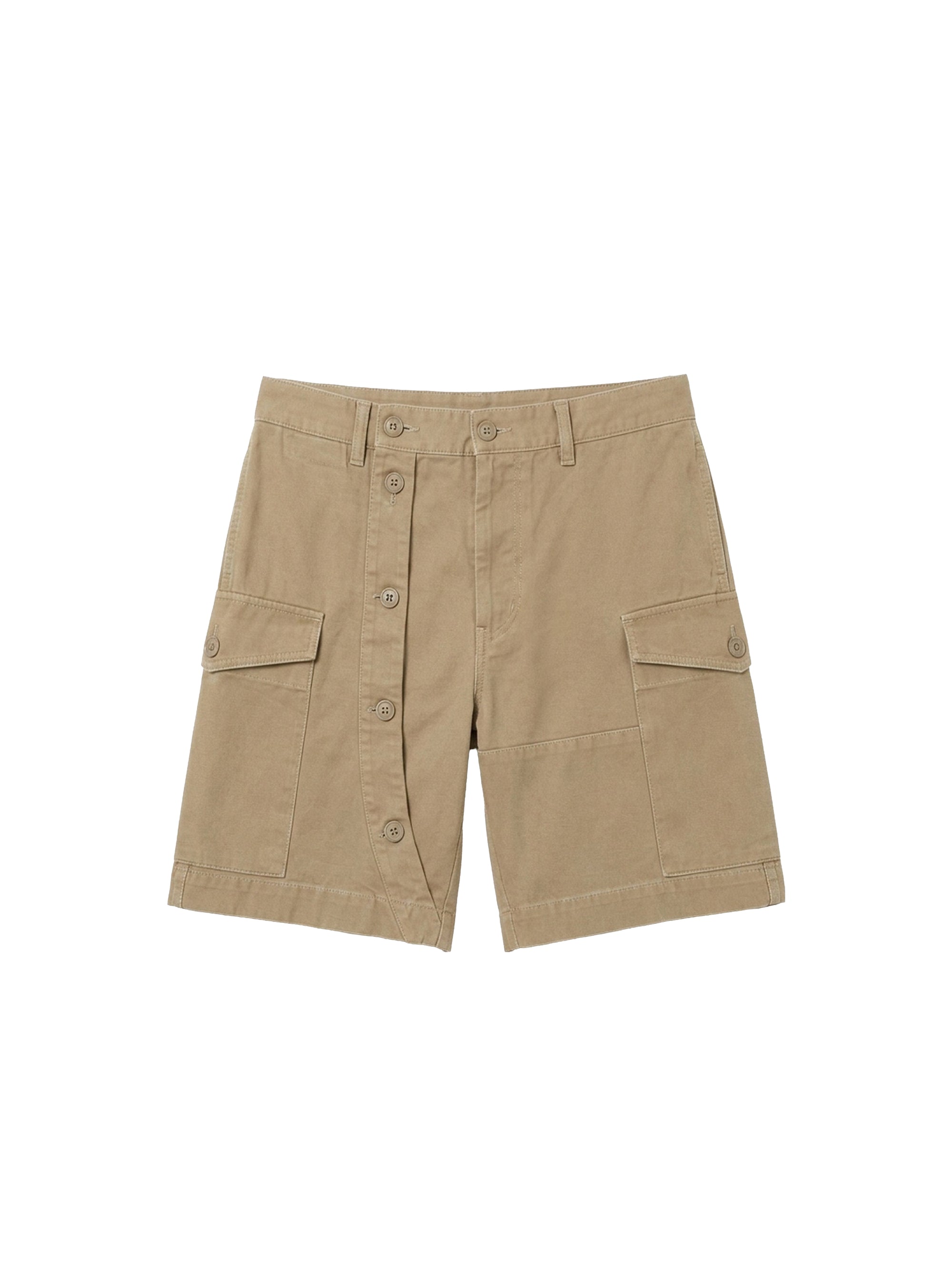 Short Meunier à boutonnière asymétrique - Beige