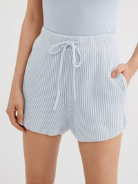 Short d'été en coton - Bleu