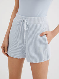 Short d'été en coton - Bleu