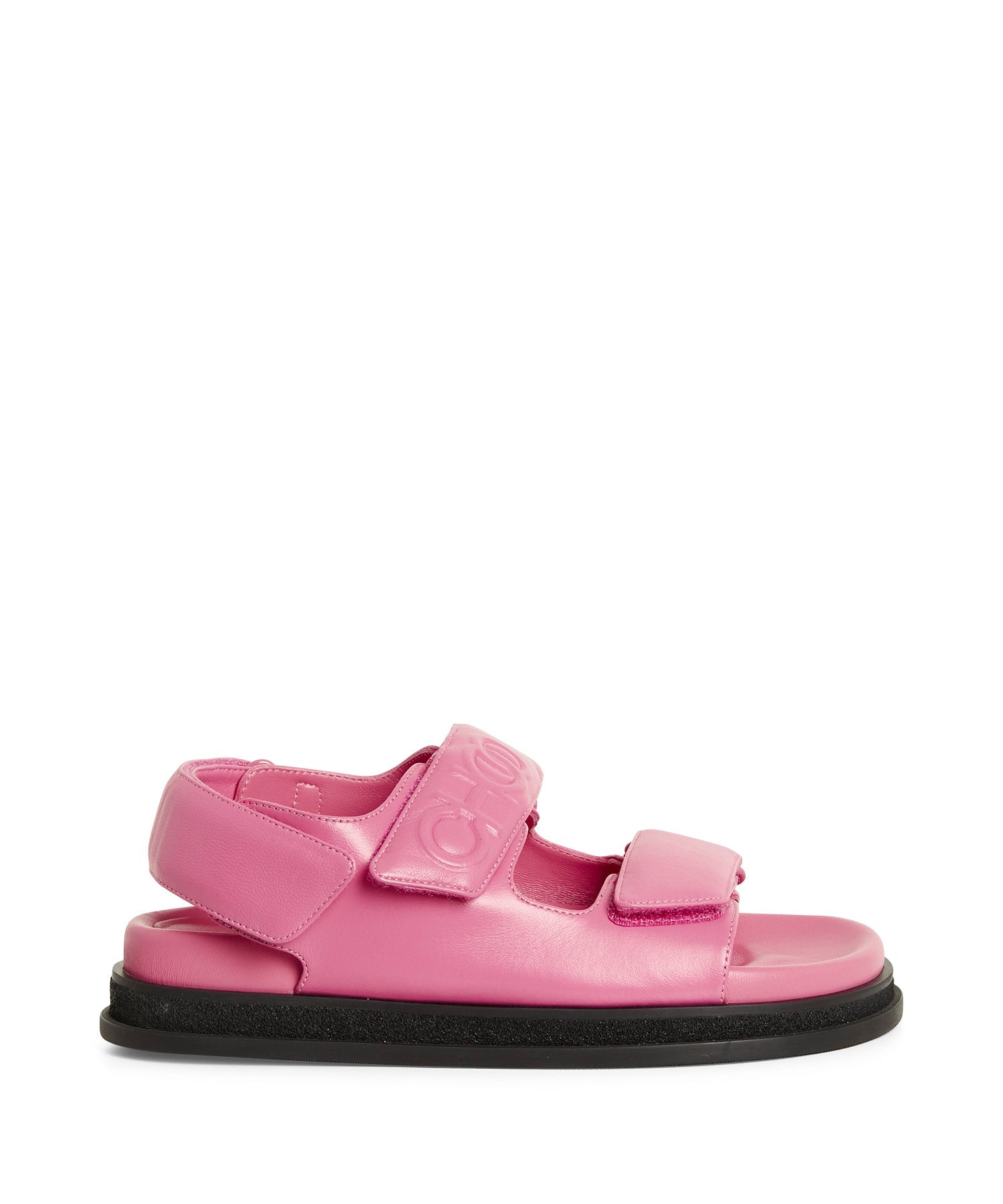 Choo flat sandals in leather - Peony