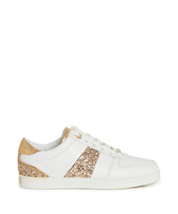 Teri leather trainers - Golden & White