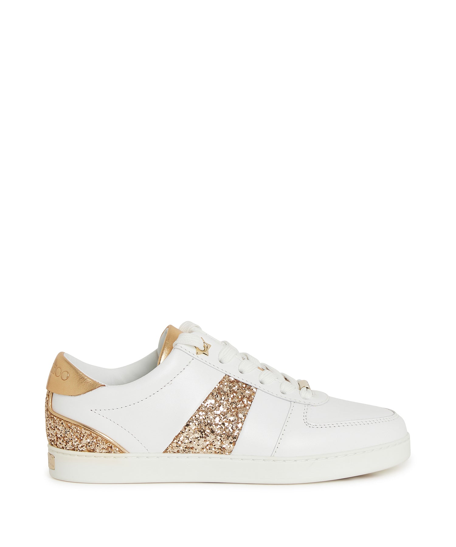 Teri leather trainers - Golden & White