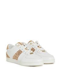 Teri leather trainers - Golden & White