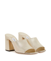 Mules Skylah 85 en cuir - Champagne