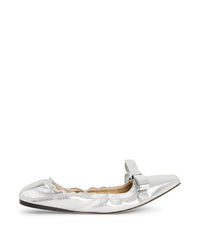 Adalee ballerinas in leather - Silver & Pink