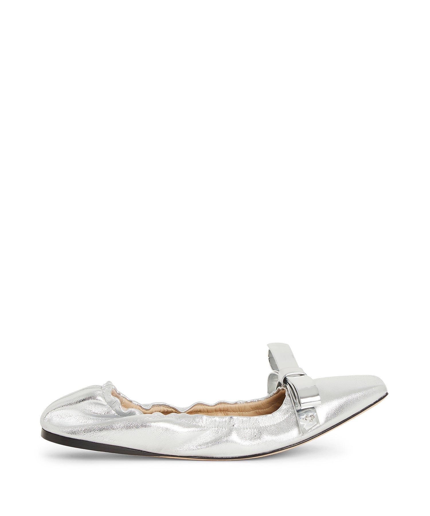 Adalee ballerinas in leather - Silver & Pink