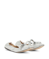 Adalee ballerinas in leather - Silver & Pink