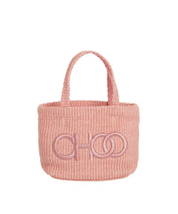 Sac en raphia et toile - Ice Pink Mix