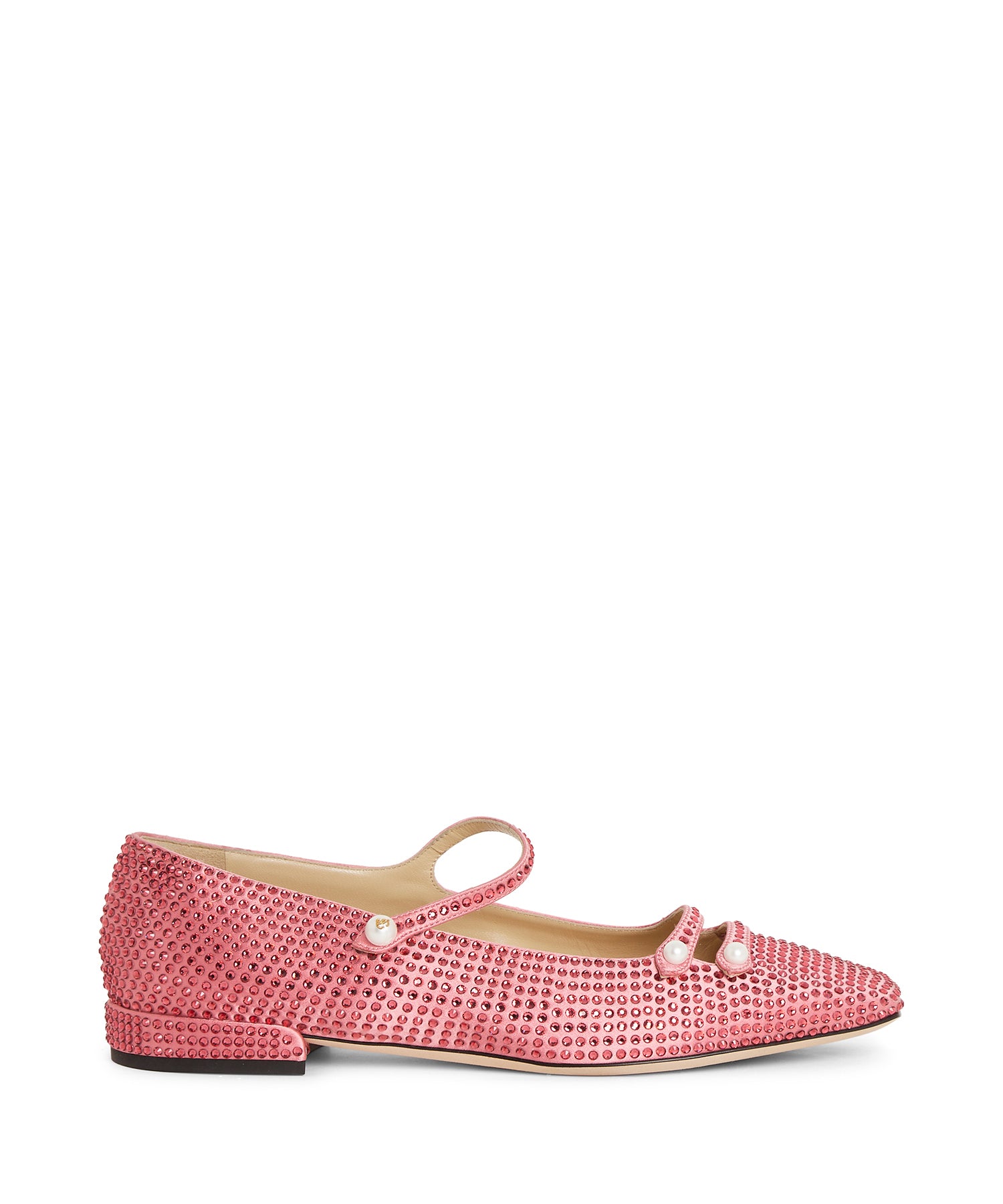 Ballerines Anya 15 en satin à cristaux - Candy Pink