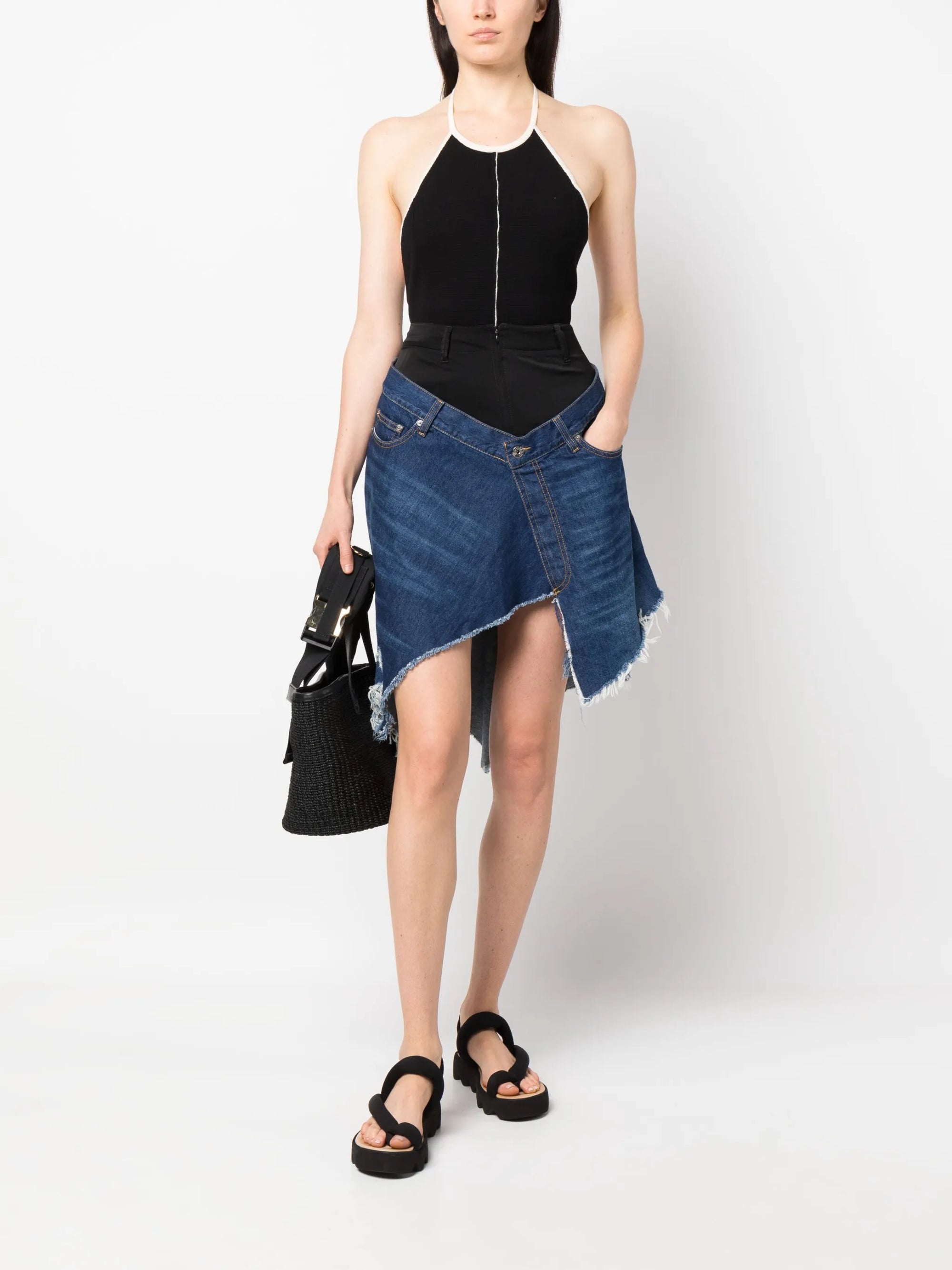 Knitted tank top - Black