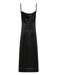 Robe en satin brillant écrasé - Black