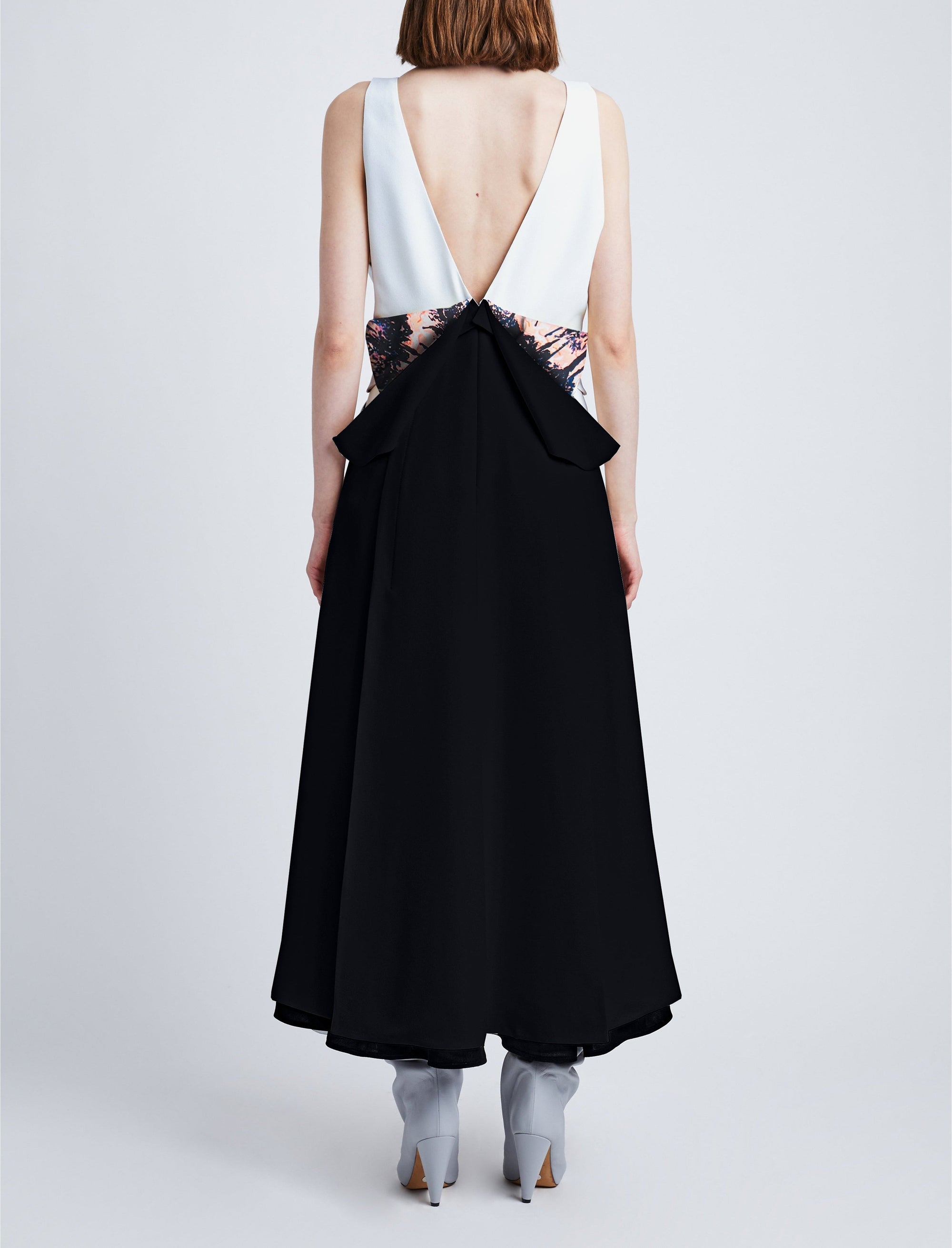 Robe imprimée en laine - Black