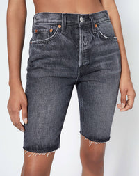 Short long 80's en denim - Shadow Wash