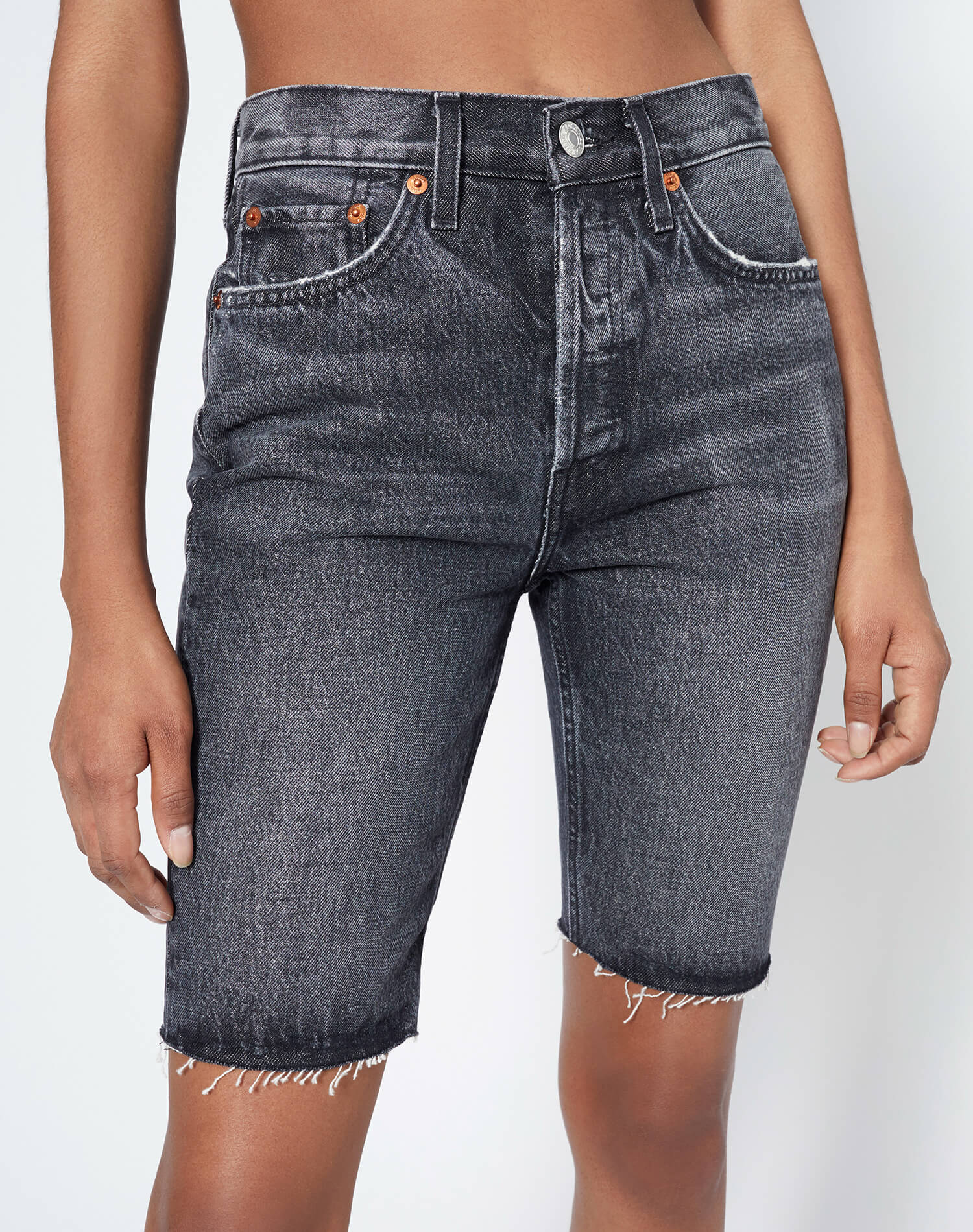Short long 80's en denim - Shadow Wash