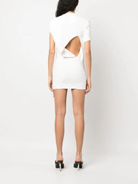 1pcs RELIQUAT 350€ / Robe twist héritage en crêpe - Heritage white