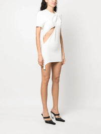 1pcs RELIQUAT 350€ / Robe twist héritage en crêpe - Heritage white