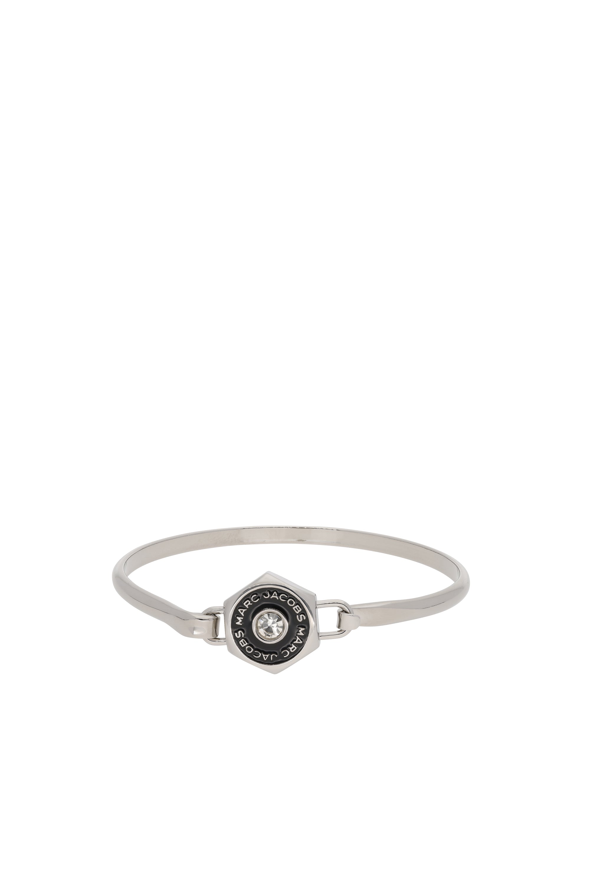 Bracelet Bouton en laiton - Silver & Black