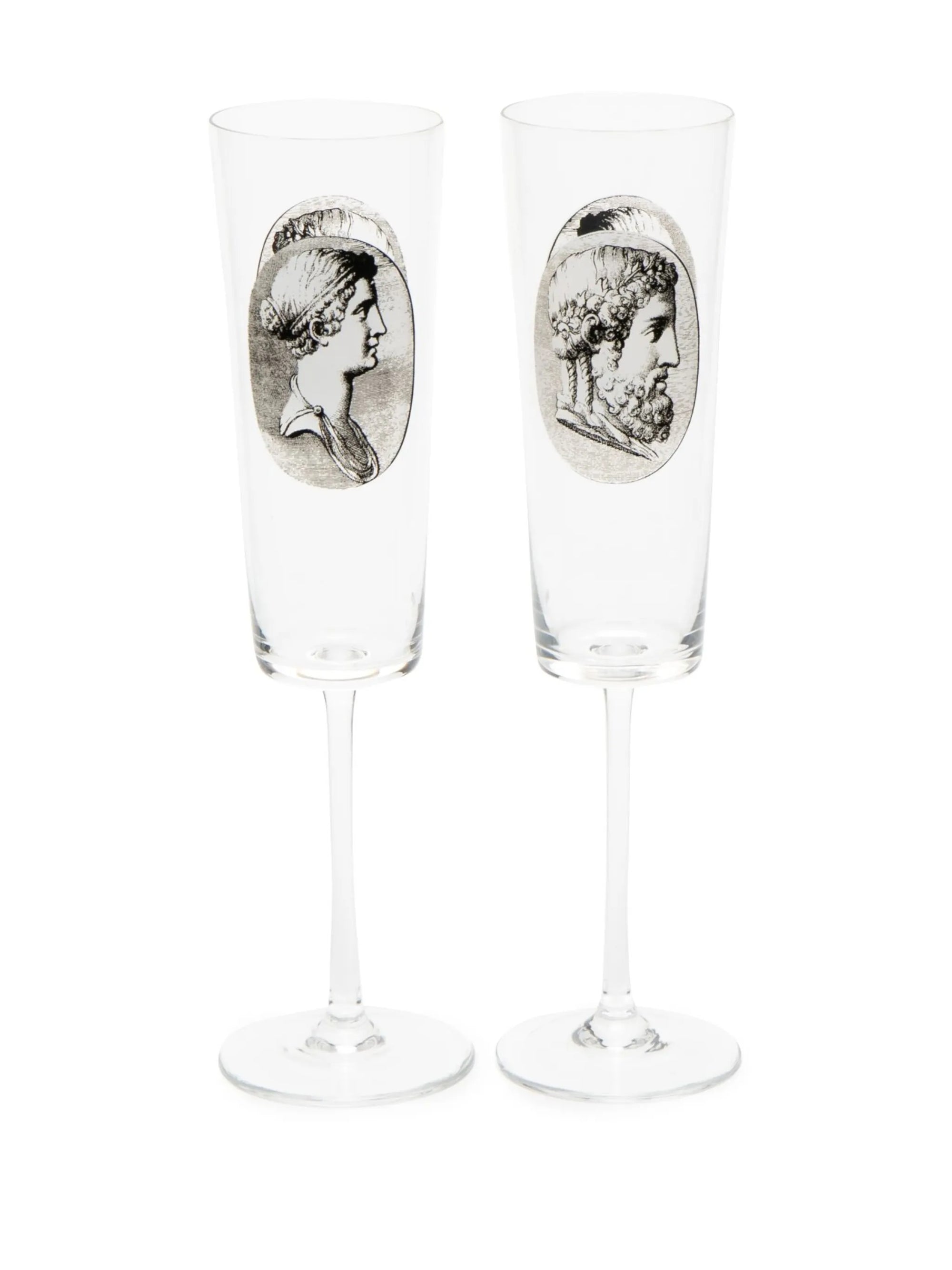 Set of 2 Cammei flutes - Black & White