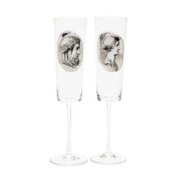 Set of 2 Cammei flutes - Black & White