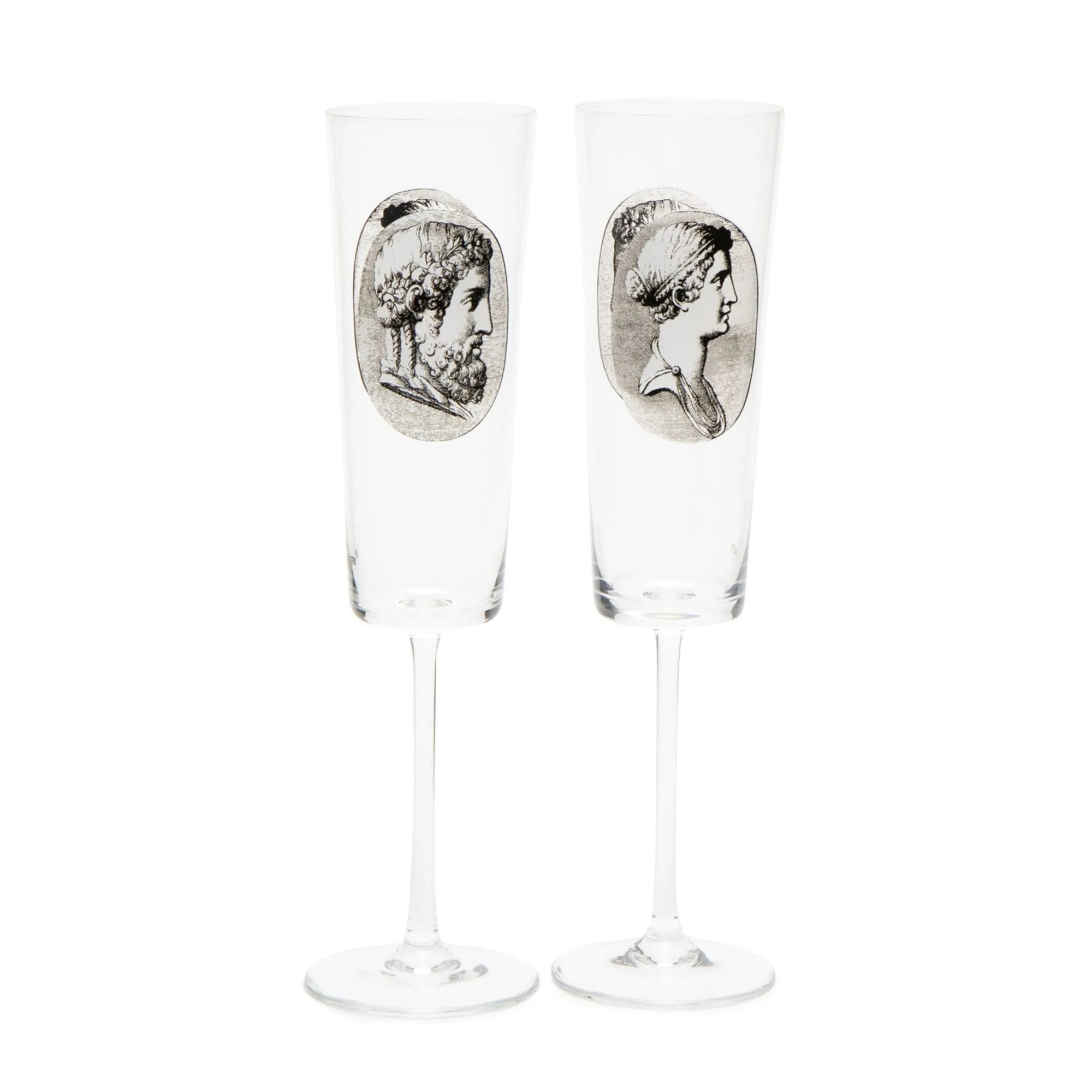 Set of 2 Cammei flutes - Black & White