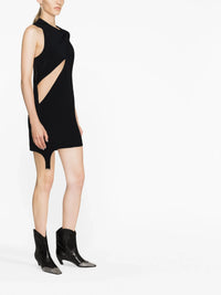 1pcs RELIQUAT 350€ / Robe twist héritage en crêpe - Black
