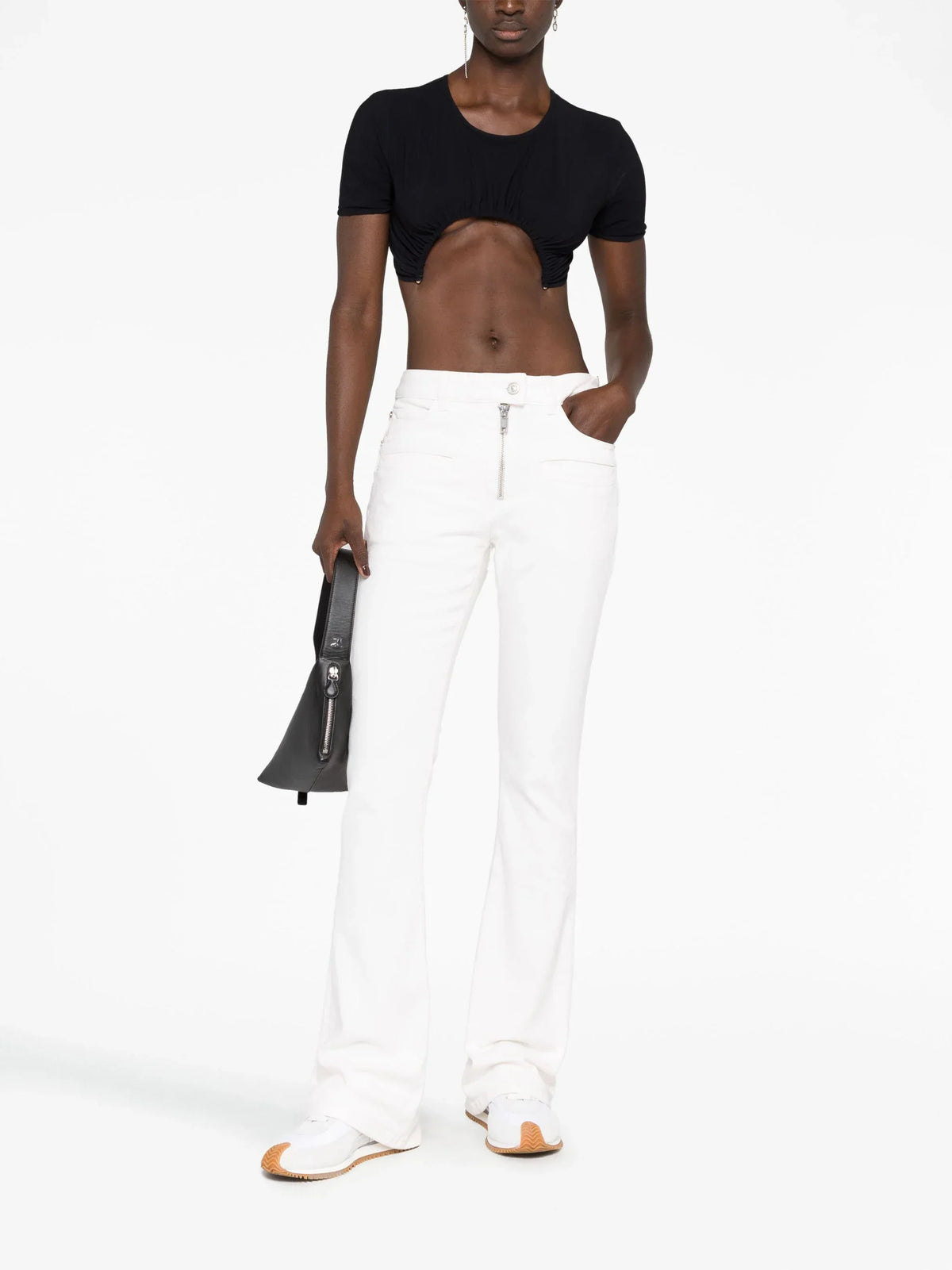 PRIX MARQUE : 290 / PANTALON ZIPPE EN DENIM