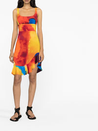 Second-skin dress with ruffles - Plastic Art