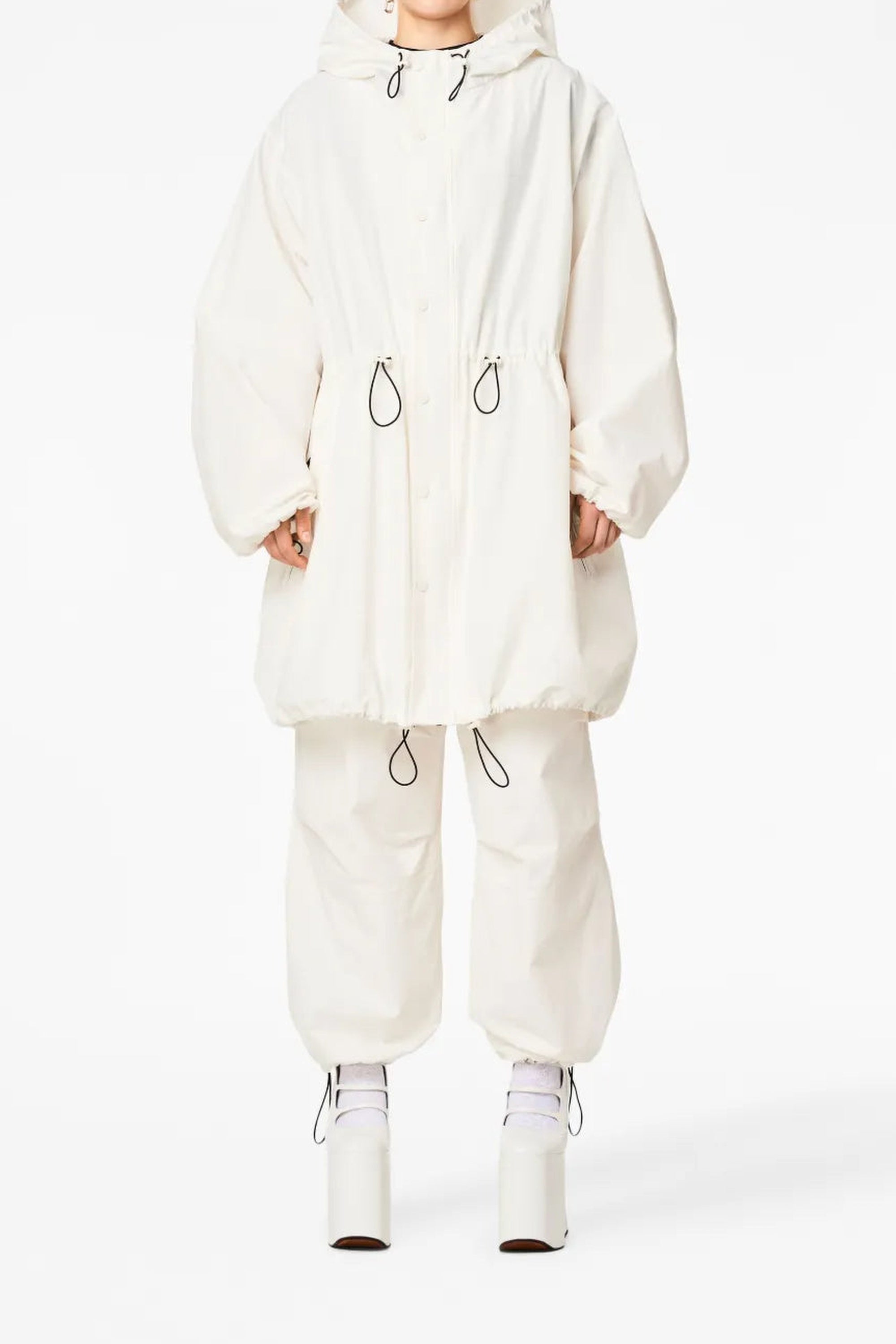 Parka à taille élastiquée - Ivory