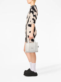 Petit sac à bandoulière The Tote Bag verni en cuir - White