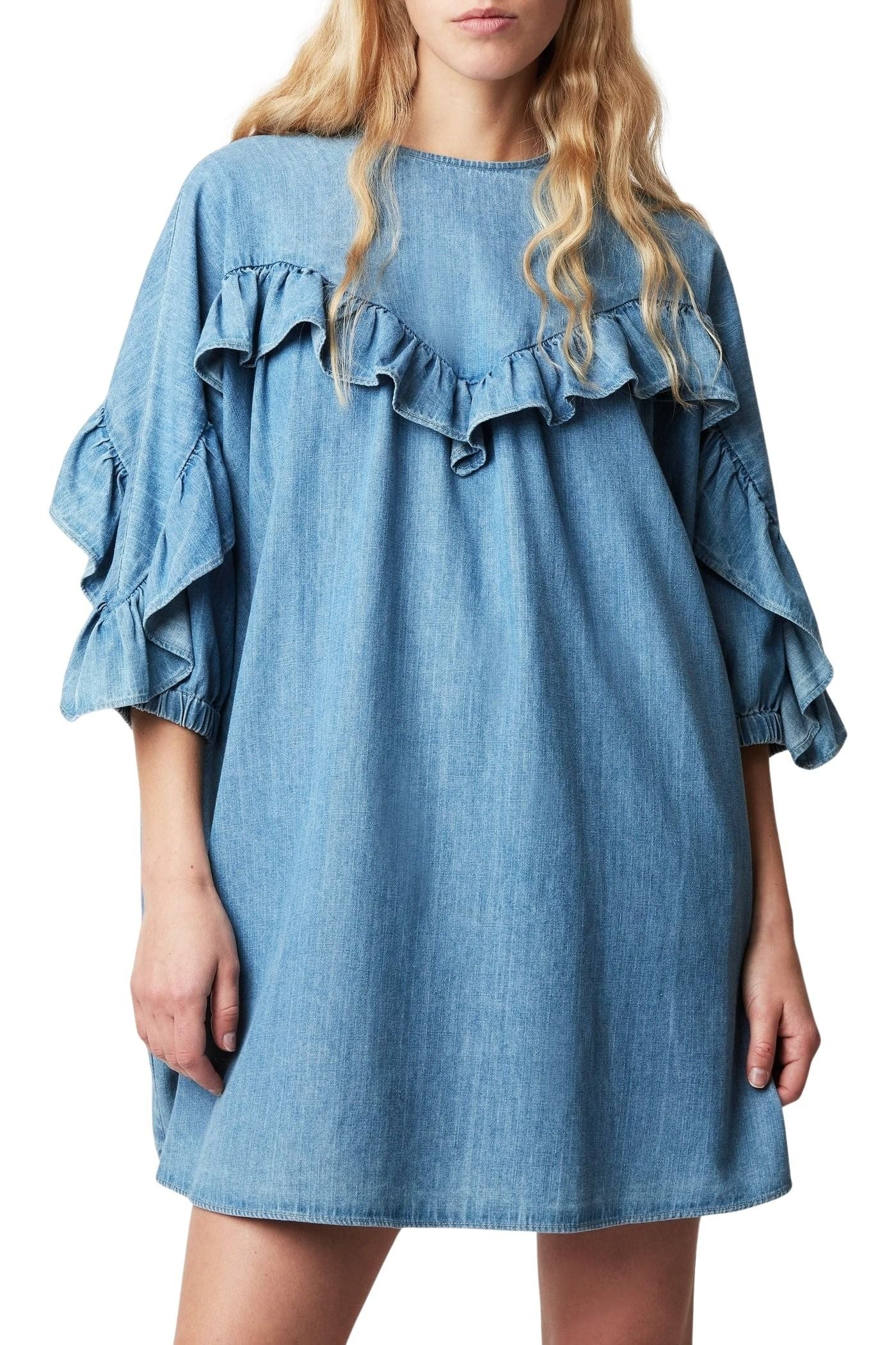 Robe courte Groovy Lucciana - Denim