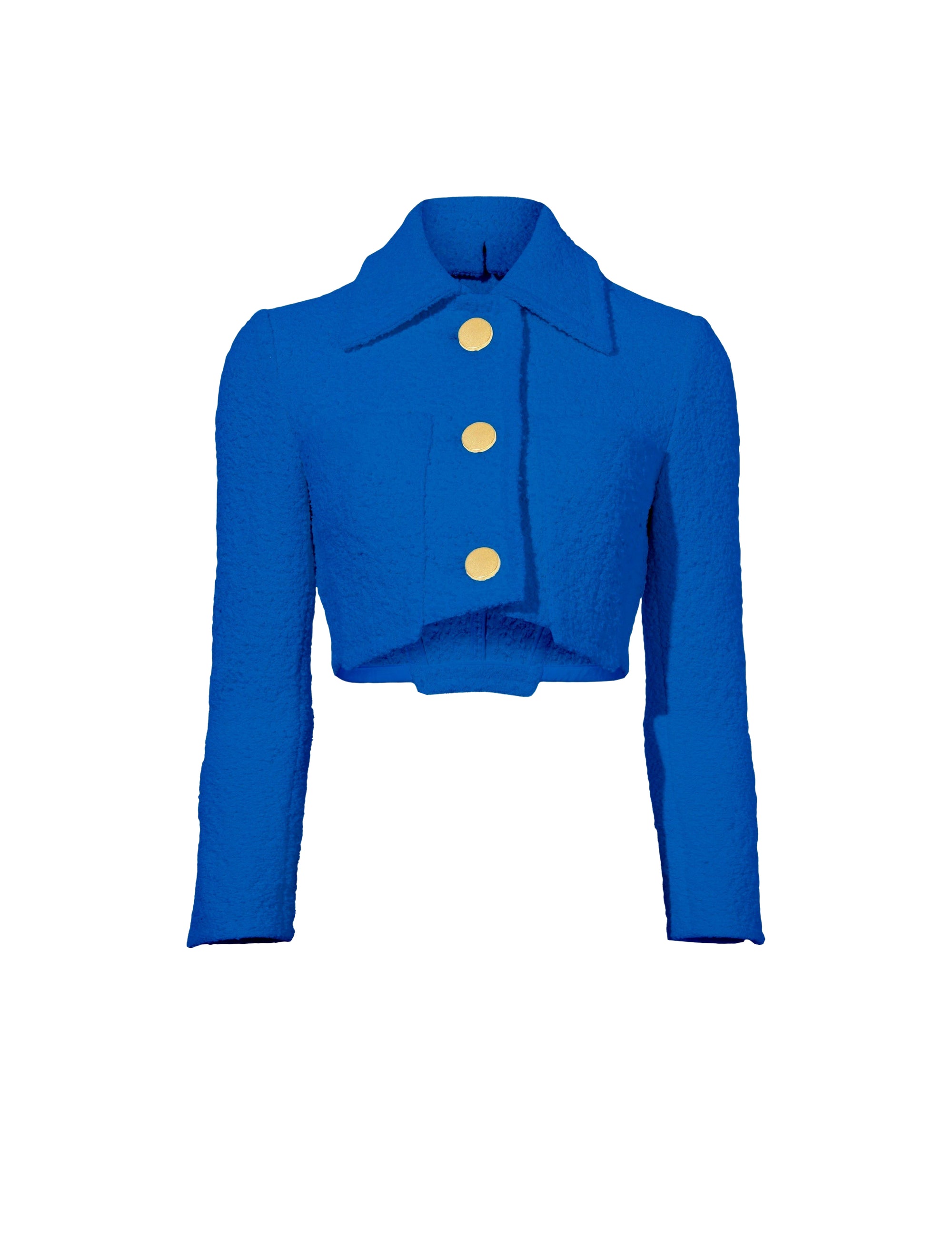 Veste en tweed éponge - Turquoise