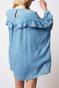 Robe courte Groovy Lucciana - Denim