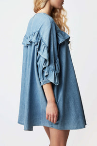 Robe courte Groovy Lucciana - Denim
