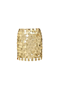 The gold sparkle discs skirt