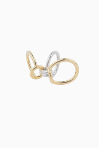 Bague Tryptich en vermeil & argent - Or & argent