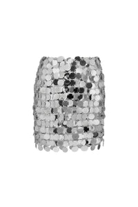The Silver sparkle discs skirt