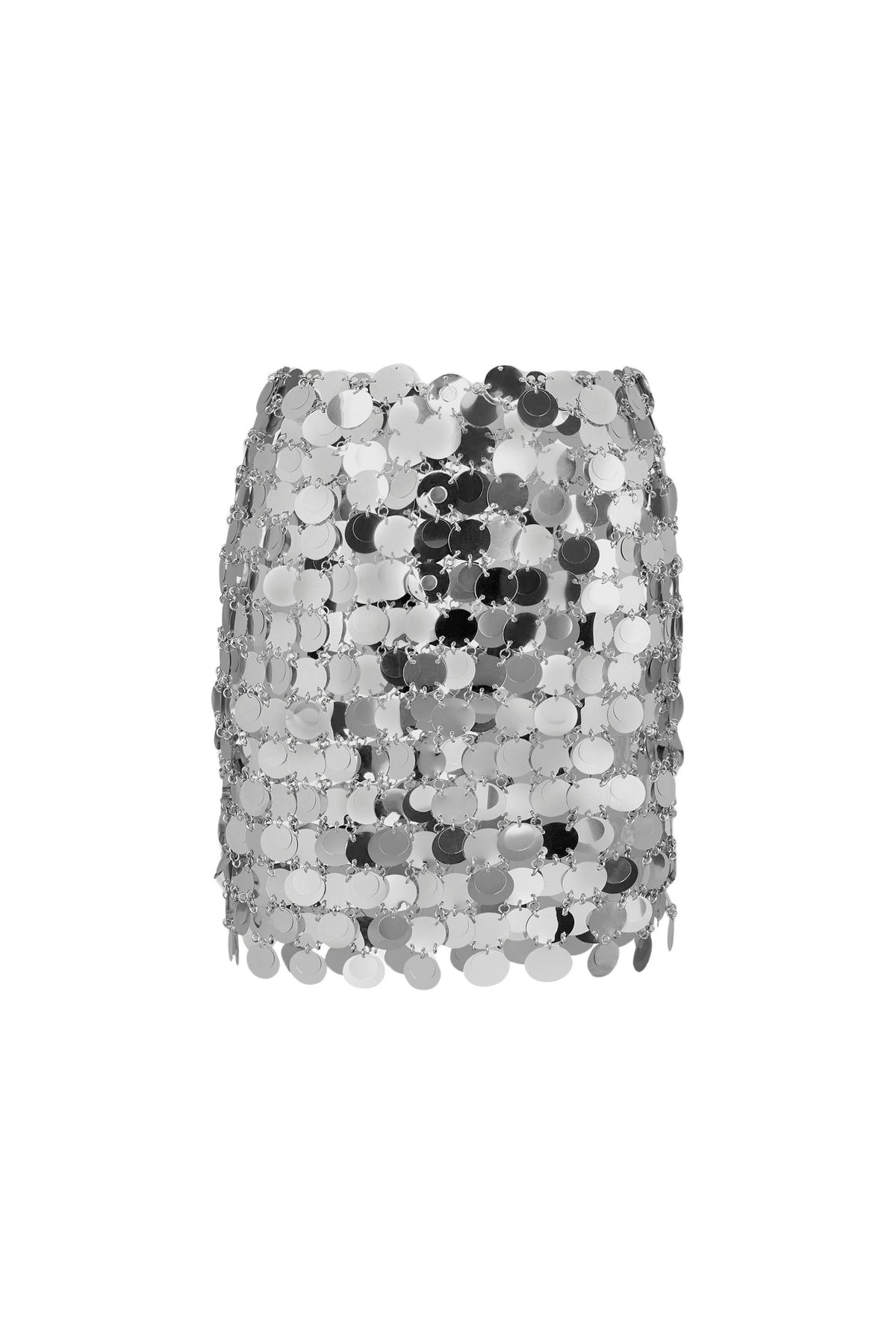 The Silver sparkle discs skirt