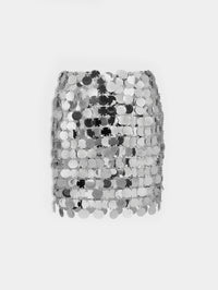 The Silver sparkle discs skirt