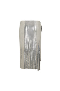 silver draped skirt in chainmail