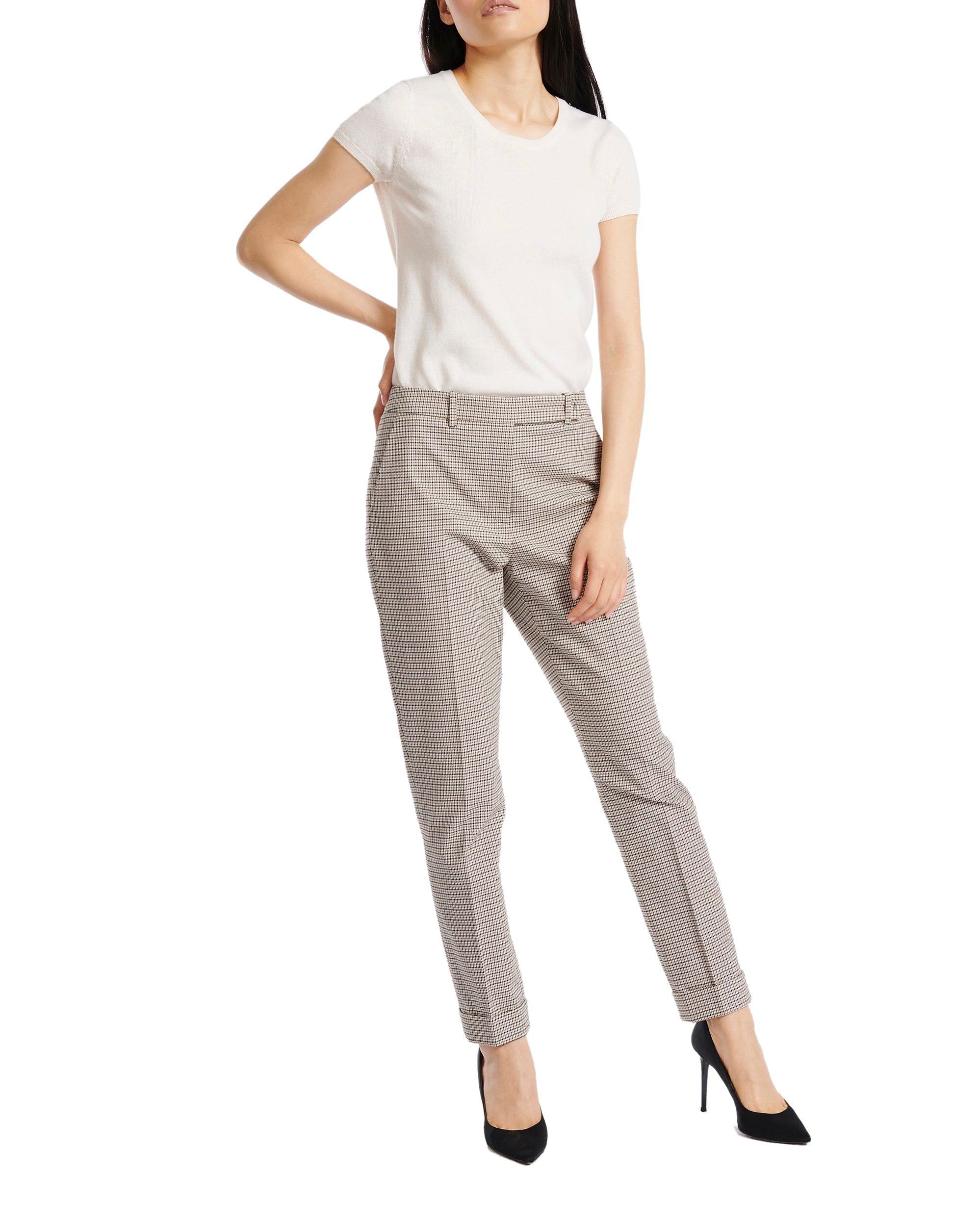 NOIR / CAMEL PANTALON
