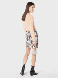 The Silver sparkle discs skirt