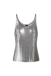 Silver chainmail top