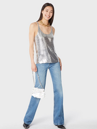 Silver chainmail top
