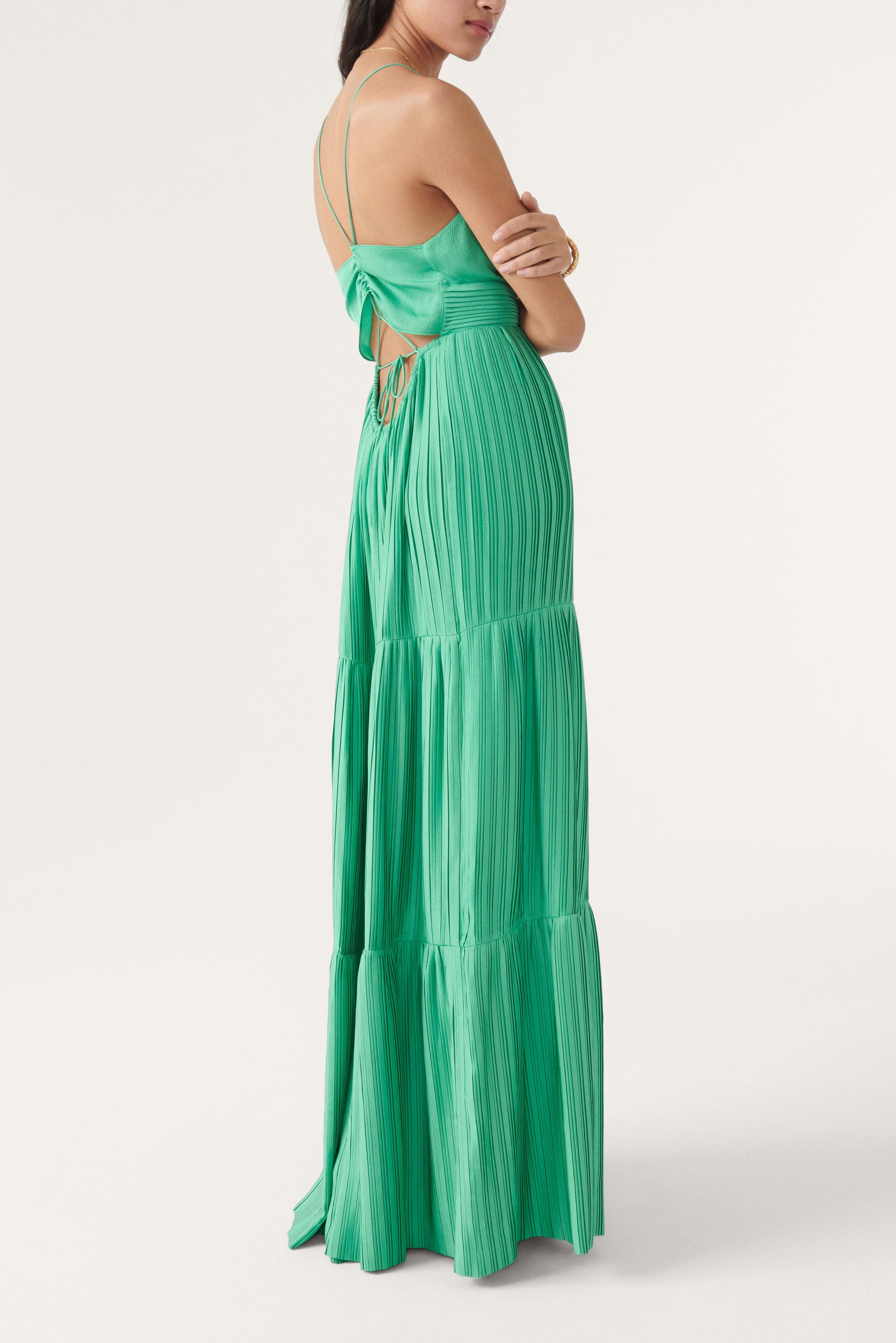 ZZNO STOCK 1 QTY GREEN DRESS WASTA 2024