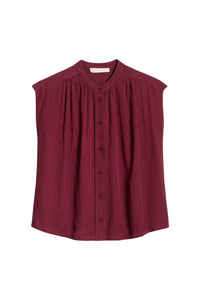 RECO : 70 // Blouse Clio en coton - Bordeaux