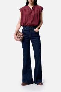 RECO : 70 // Blouse Clio en coton - Bordeaux