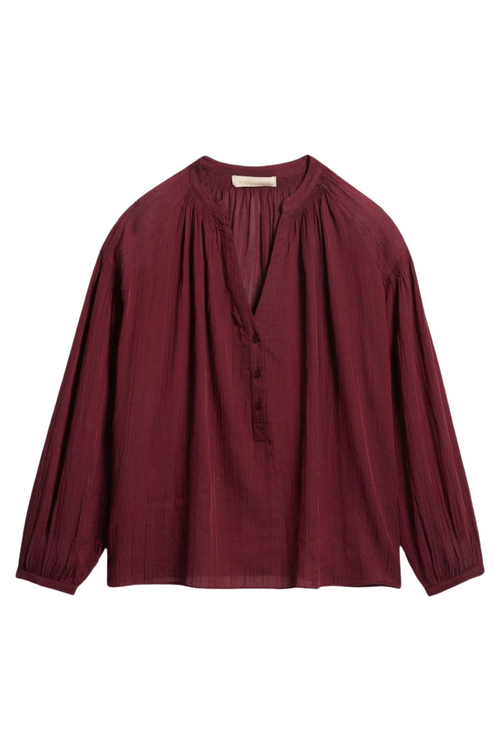 RECO : 110 // Blouse Nipoa en coton - Bordeaux