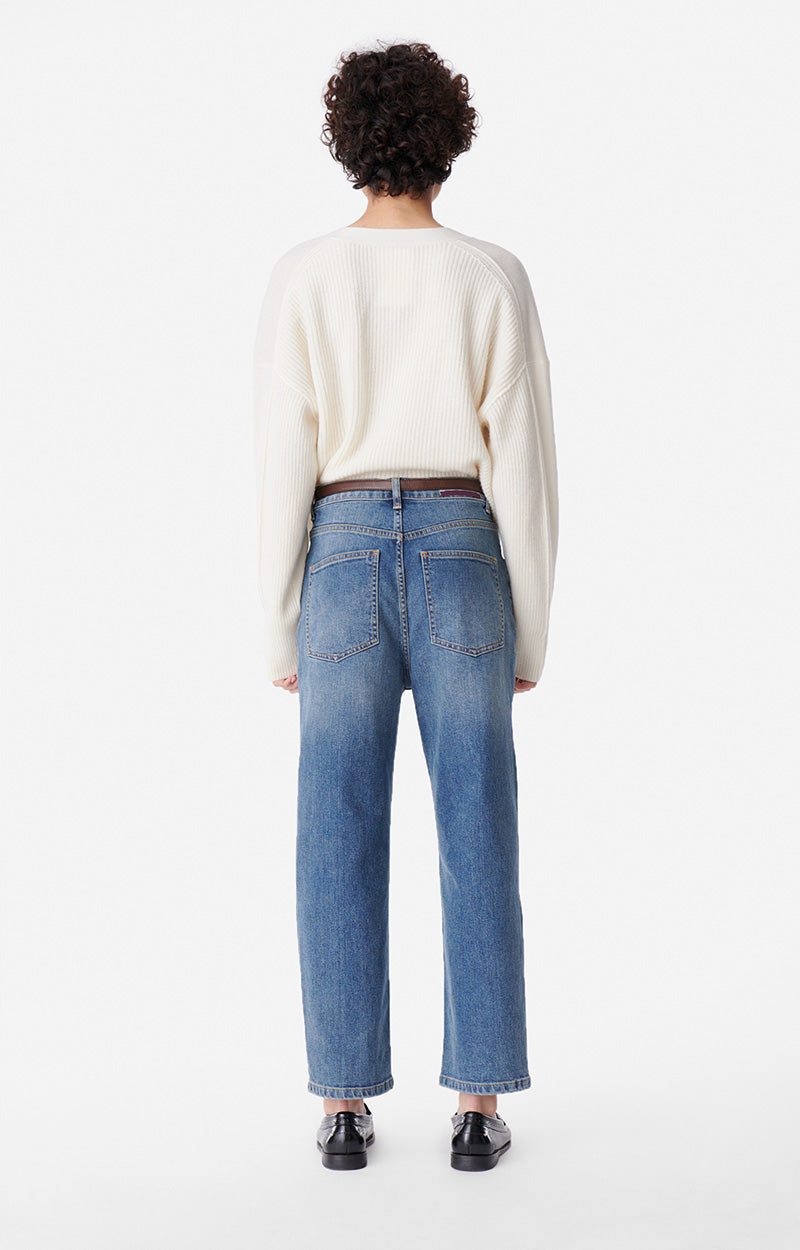 38 QTY NEW // BLEU GRIS / Jean Cropped Og - BLEU GRIS