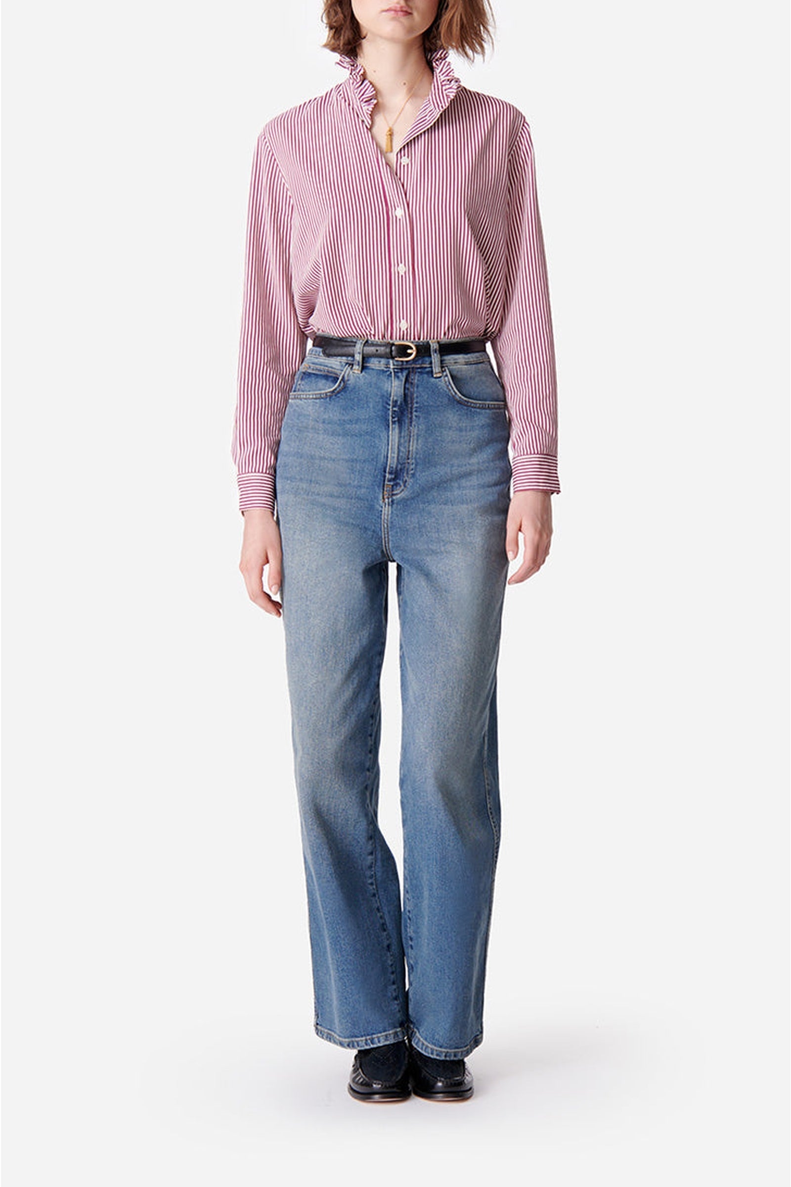Pantalon Dom en denim - Bleu Gris